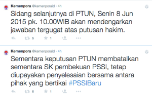 Semoga penyelesaian pertikaian tata kelola sepakbola nasional melahirkan keputusan yg mementingkan kebersamaan stakeholders sepakbola.