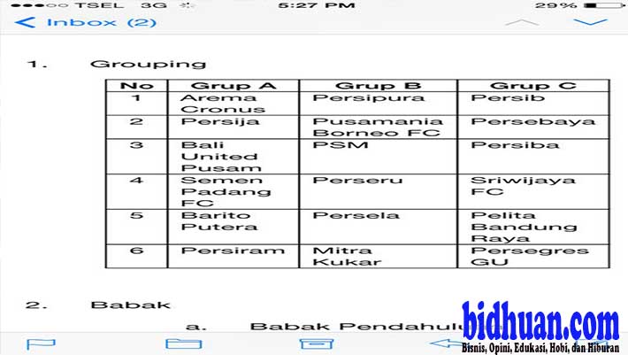 Jadwal Lengkap dan Pembagian Grup Turnamen Pra Musim PT Liga Indonesia