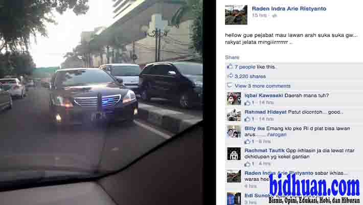 Heboh! Netizen Kecam Mobil Pejabat RI-59 yang Melawan Arah
