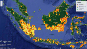 @FairusZana Sep 15 This is the hot spot signifying open burning. What the heck Indonesia. Please stop it!! 