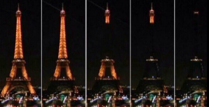purpose ✨ ‏@DaBreezyBiebs 3h3 hours ago The Eiffel tower turned its lights off for the first time since 1889. #ParisAttacks #PrayForPeace #PrayForParis 