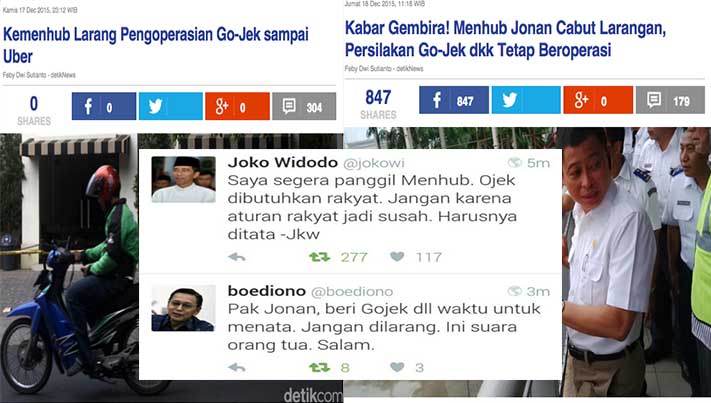 Jokowi Panggil Menhub, Aturan Larangan Ojek Online di Batalkan