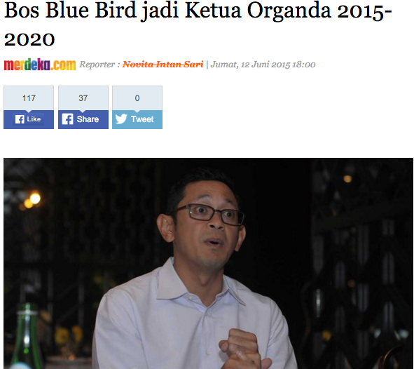 Go-jek Dilarang, Saham Blue Bird Naik, Apakah Strategi Ketua Organda?