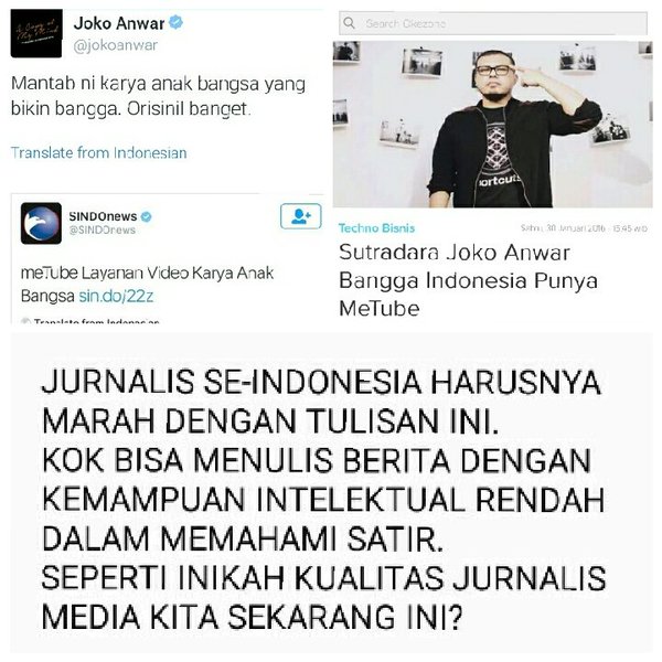 Parah! Twit Satir Joko Anwar tentang MeTube Malah Dijadiin Berita Pujian