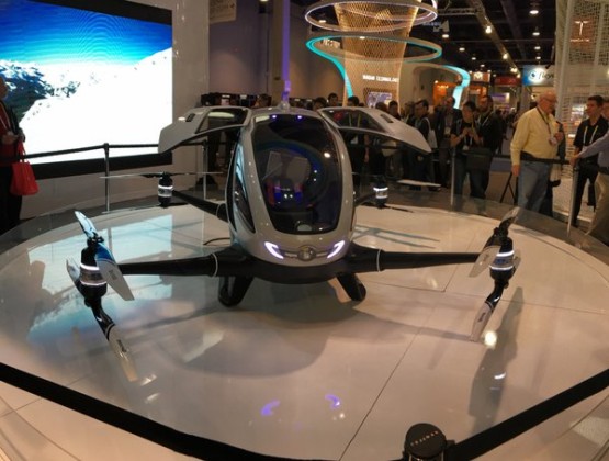 Mike Murphy ‏@mcwm : Ehang made a drone YOU CAN RIDE IN #CES2016