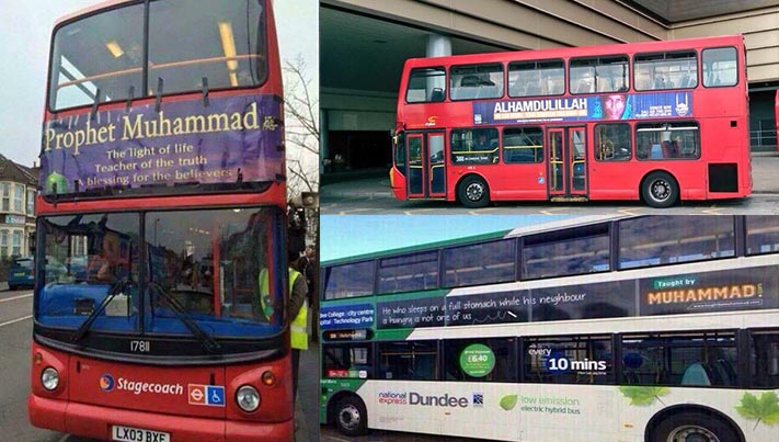 Ramai di Medsos, Foto-foto Bus di Inggris Bertuliskan Nabi Muhammad