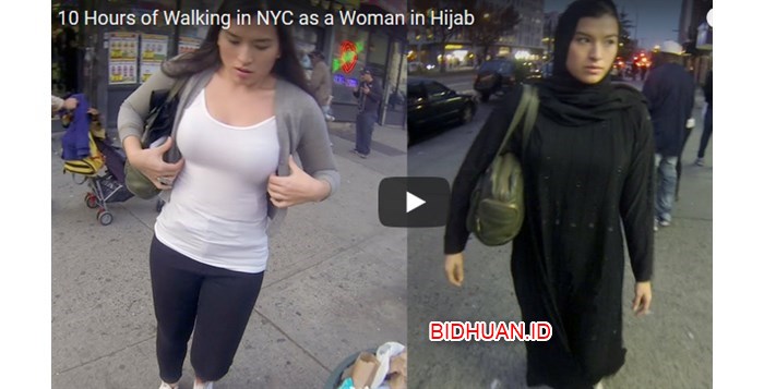 Heboh Video Perbandingan 10 Jam Berjalan : Wanita Dengan dan Tanpa Hijab di Youtube