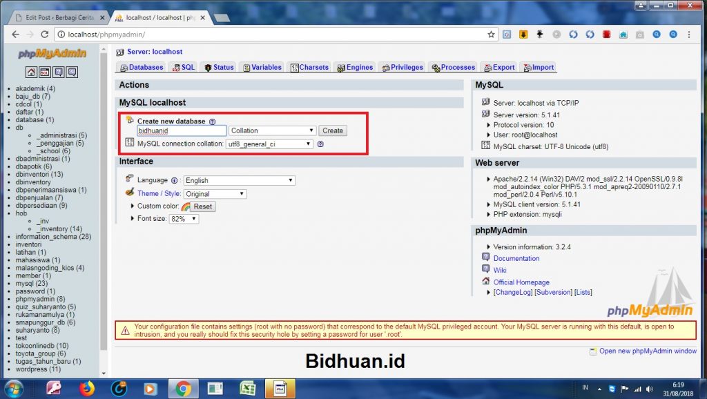 Cara Membuat Database Baru di MySQL Cara Membuat Database Baru di MySQL