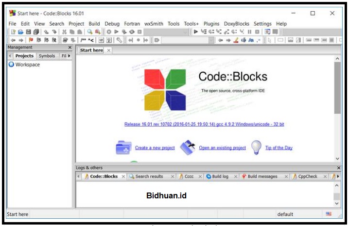 Tampilan IDE Code Block Tampilan IDE Code Block