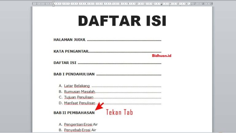 2 Cara Membuat Titik Pada Daftar Isi Di Ms. Word Semua Versi - Berbagi