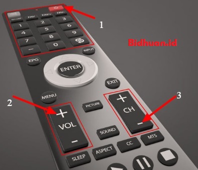 cara setting remote tv universal